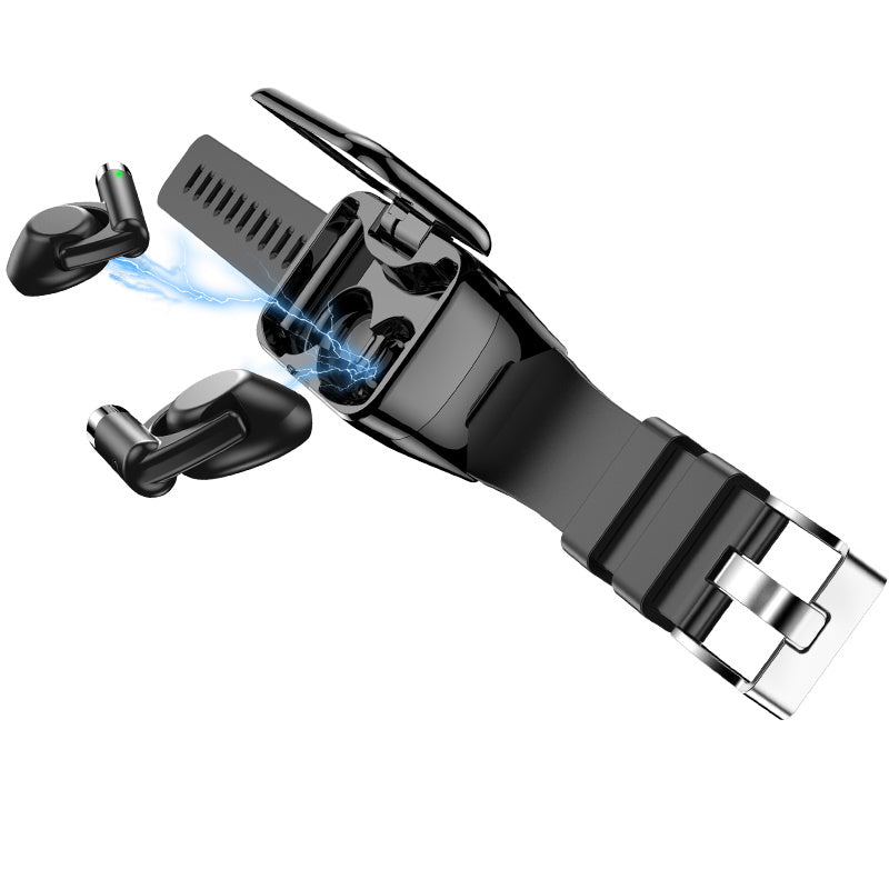 Waterproof Wireless Bluetooth Headset Smart Watch With Earbuds