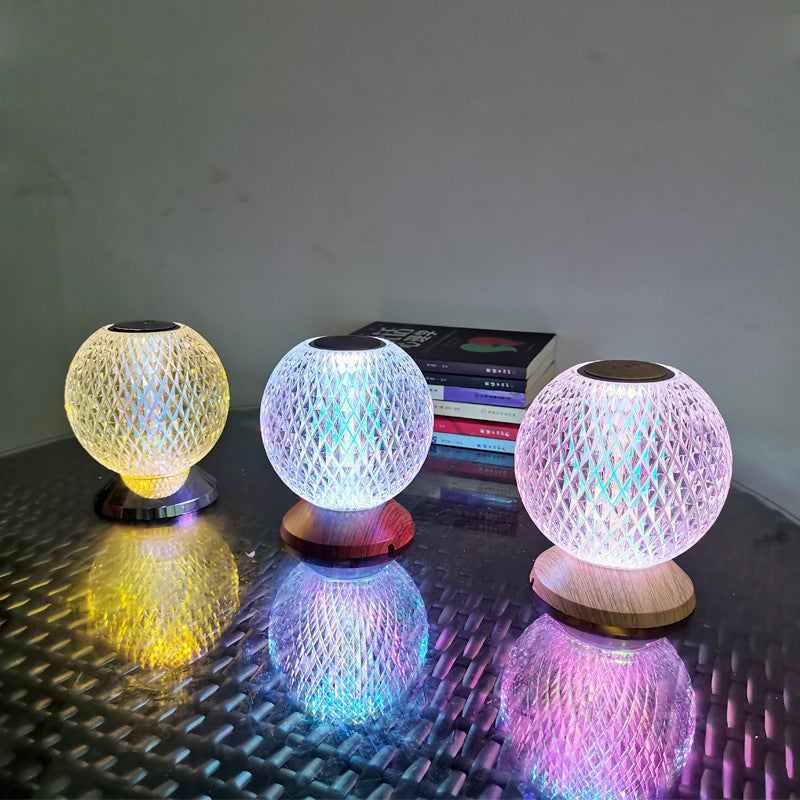Acrylic Crystal LED Bedside Table Lamp With Touch Switch