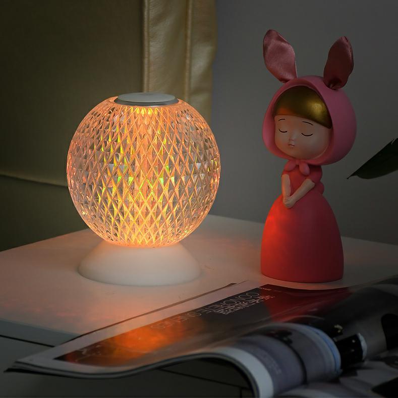 Acrylic Crystal LED Bedside Table Lamp With Touch Switch