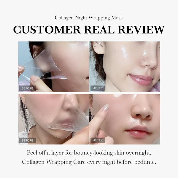 Straffende Collagen-Gesichtsmaske für eine glasartige Haut