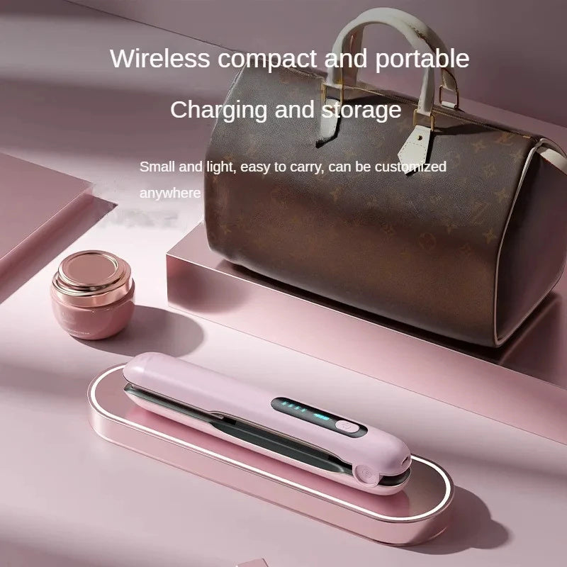 Kabelloser Mini-Haarglätter mit 2-in-1-Roller, max. 200 °C