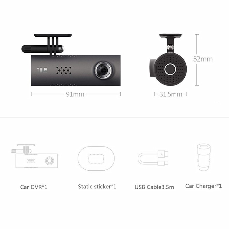 Car Dash Smart Camera With Night Vision