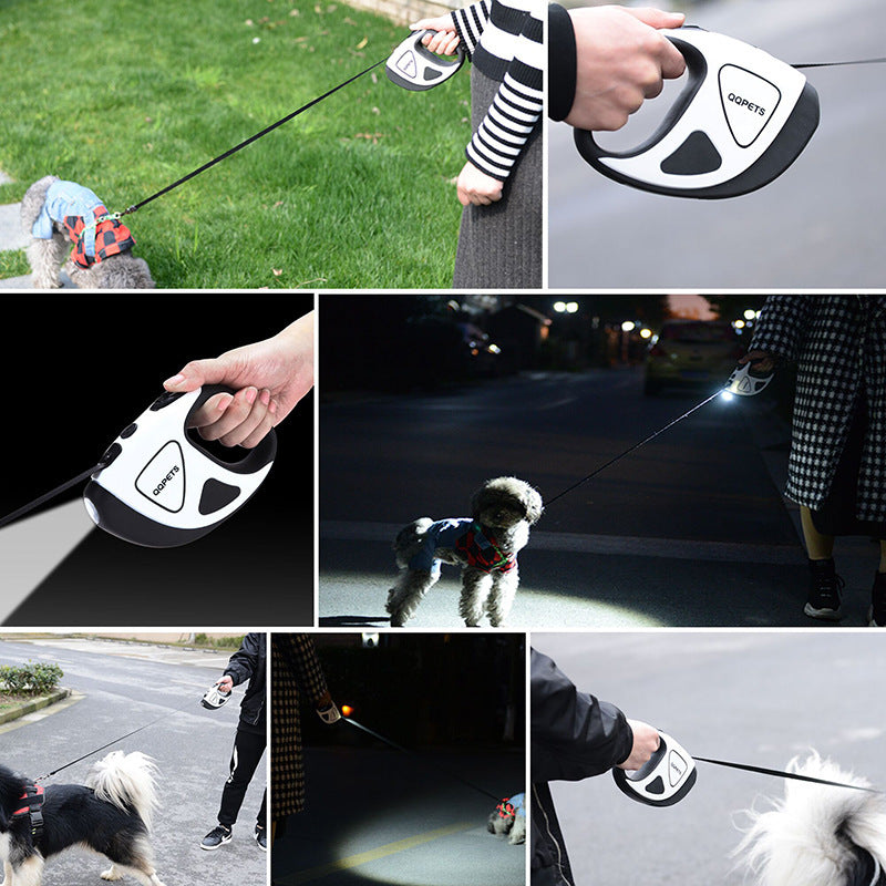 Pet Automatic Retractable Lead With Night Safety LED Light