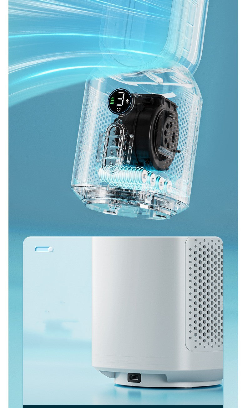 Flügelloser Ventilator mit Bluetooth-Lautsprecher und LED-Licht
