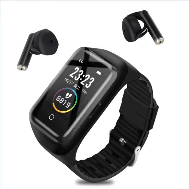 Waterproof Wireless Bluetooth Headset Smart Watch With Earbuds