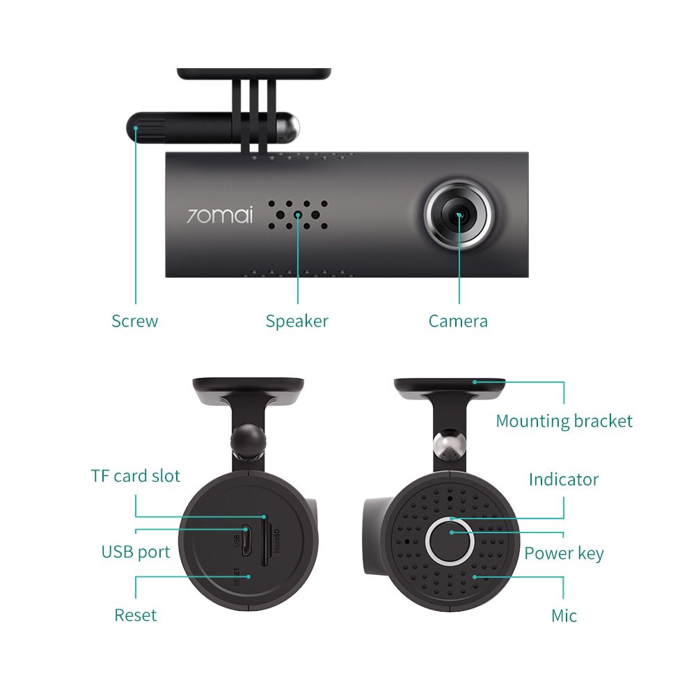 Car Dash Smart Camera With Night Vision