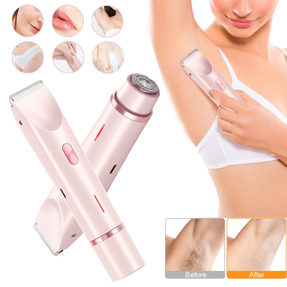 2 In 1 Hair Remover Women's Double Head Shaver Private Area Trimmer