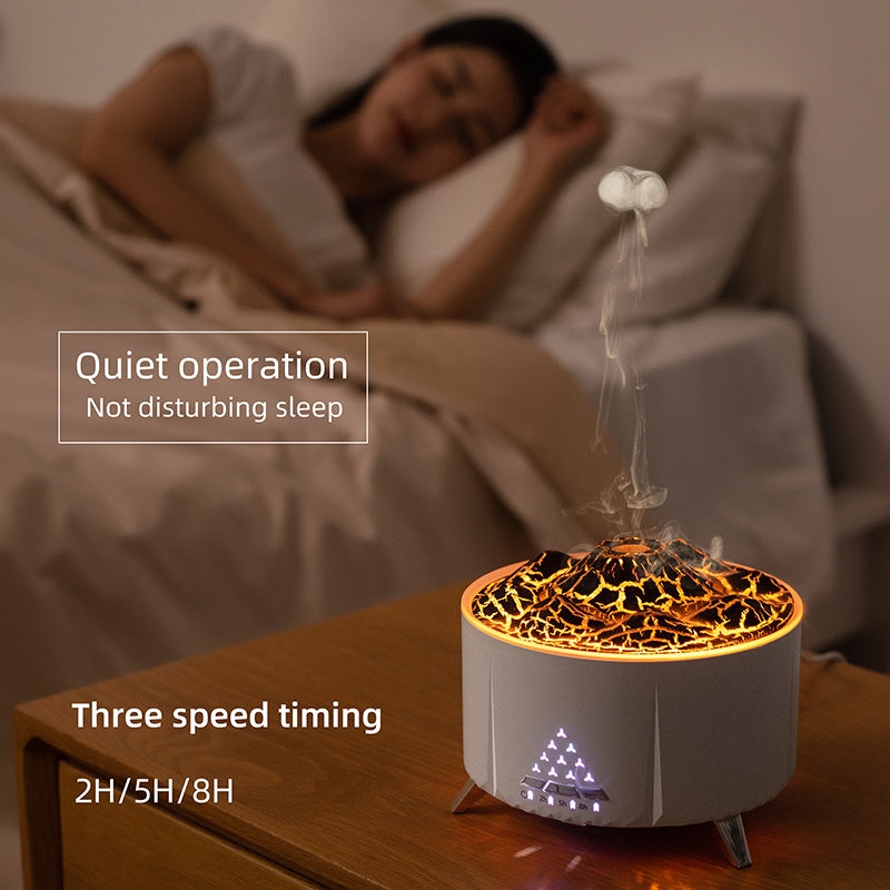 Humidifier Flame & Oil Diffuser With Bluetooth Speaker & White Noise