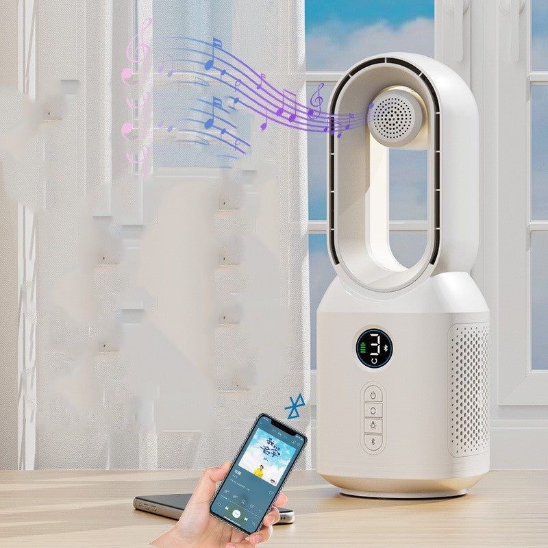 Flügelloser Ventilator mit Bluetooth-Lautsprecher und LED-Licht