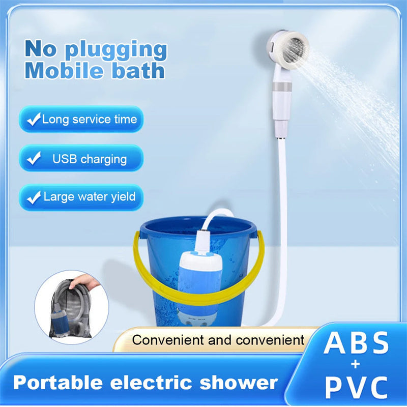 Tragbare Outdoor-Campingdusche mit wiederaufladbarem 5000-mAh-Akku