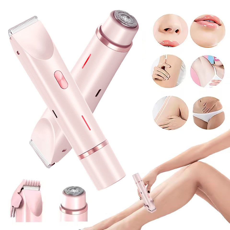 2 In 1 Hair Remover Women's Double Head Shaver Private Area Trimmer