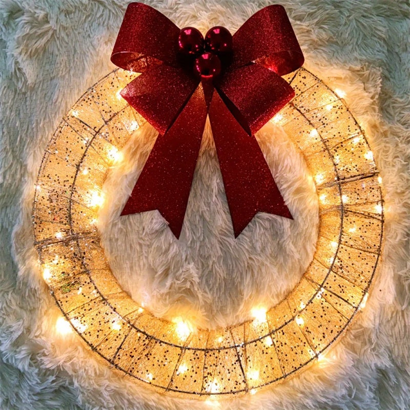 Christmas LED Wreath With Big Bow