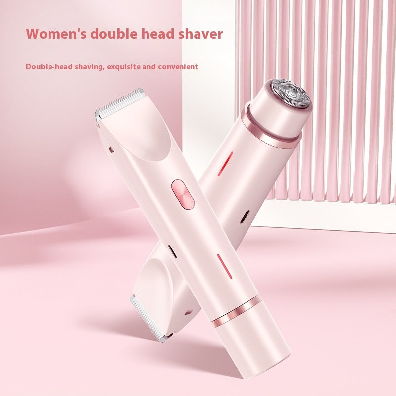 2 In 1 Hair Remover Women's Double Head Shaver Private Area Trimmer