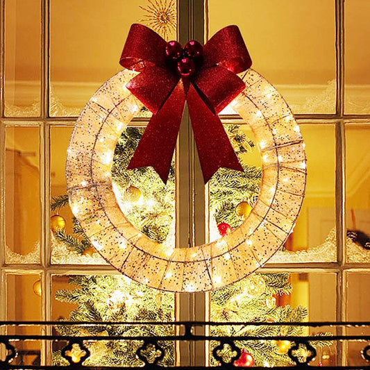 Christmas LED Wreath With Big Bow