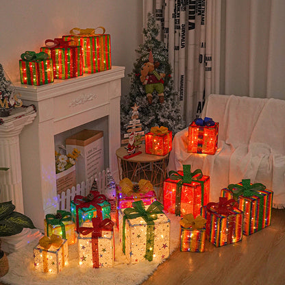 Luminous Christmas Gift Boxes With Bow