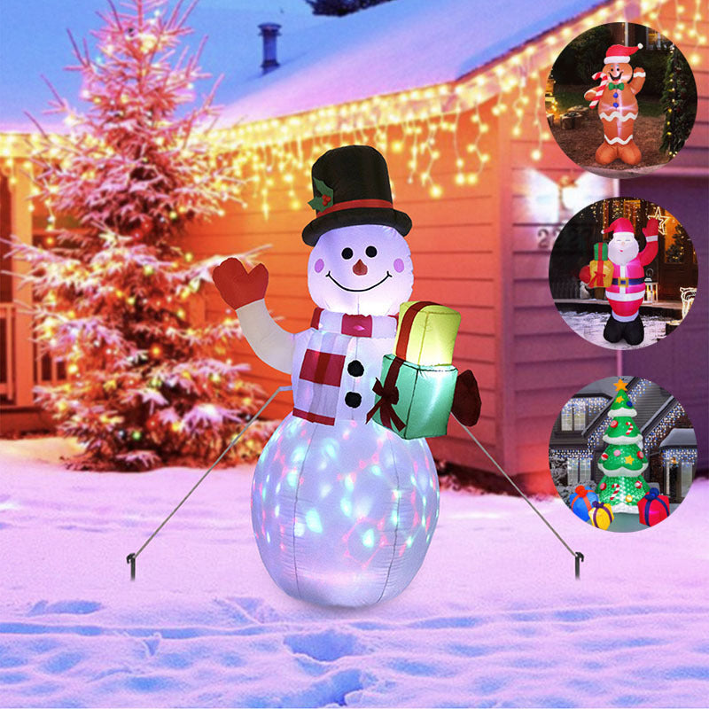 Christmas LED Lights Glowing Santa / Tree / Snowman Inflatables