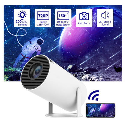 Portable Projector With 80 Degrees Projection `