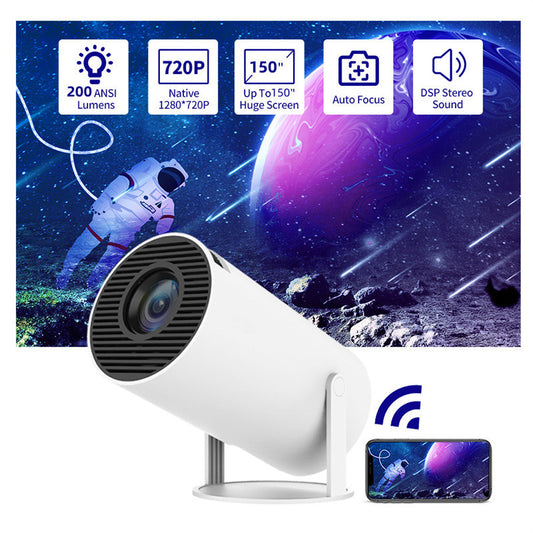 Portable Projector With 80 Degrees Projection `