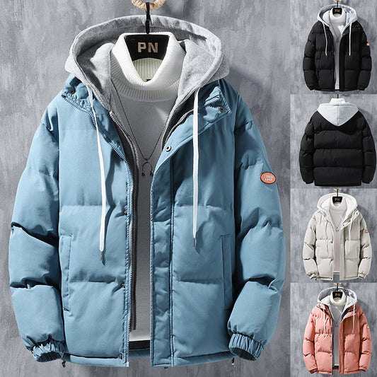 Men's Faux 2 Piece Winter Coat
