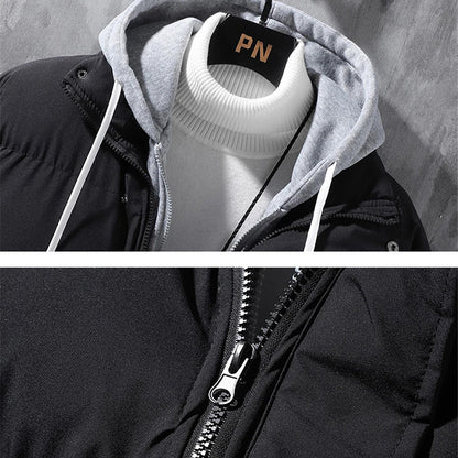 Men's Faux 2 Piece Winter Coat
